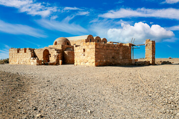 Ruined castle Ruined castle in the desert of Jordan