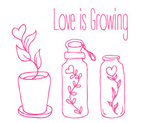 Love potion. Vector illustration.