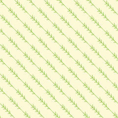 Obraz premium Diagonal leafs texture vector seamless repeat pattern print background