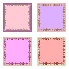 Square frame with ornament. Ancient traditions. Vector.Medieval ornament.EPS10