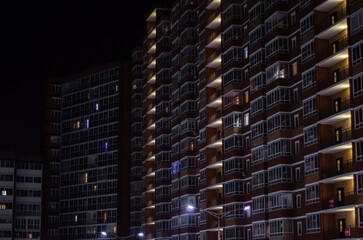 Fototapeta na wymiar skyscrapers in night
