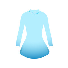 Sports swimsuit for gymnastic blue color. Dresses for ice skating