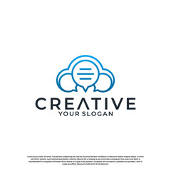 smart chat idea logo design for your company smart technology