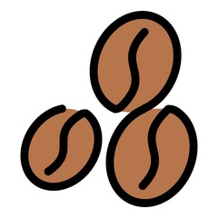 Coffee beans icon outline vector. Barista drink. Customer machine coffee
