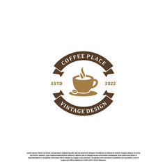 vintage coffee logo design. retro coffee shop logo.