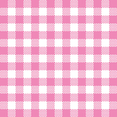 Classic seamless checkers pattern design for decorating on pink color background, wrapping paper, wallpaper, fabric, backdrop and etc.