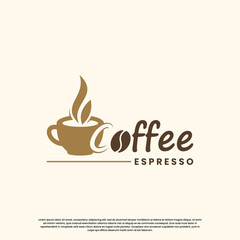 vintage coffee logo design. retro coffee shop logo.