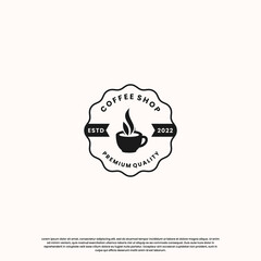 vintage coffee logo design. retro coffee shop logo.