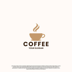 vintage coffee logo design. retro coffee shop logo.