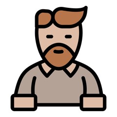 Old barista icon outline vector. Cafe coffee. Bar drink