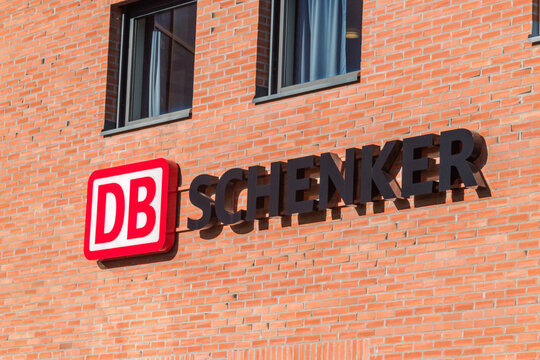 Gardermoen, Norway - September 25, 2021: Logo of DB Schenker.