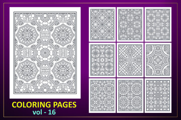 Mandala KDP coloring page design. Coloring page mandala background.