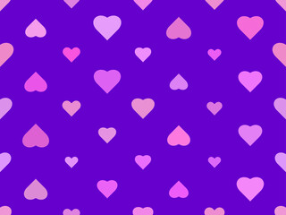 Seamless pattern with hearts. Happy Valentine's Day. Background with hearts for greeting card, wrapping paper, promotional items and invitations. Vector illustration