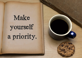 Make yourself a priority.