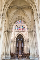 Beautiful cathedral interior in France