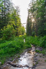 Zyuratkul eco-trail. Zyuratkul national Park, Chelyabinsk region, Russia.Zyuratkul national Park, Chelyabinsk region, South Ural, Russia