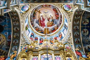 Foto op Aluminium Kyevo-Pecherschka Lavra, altar inside the Dormition cathedral, Upper Lavra, Kiev (Kyiv), Ukraine © jeeweevh