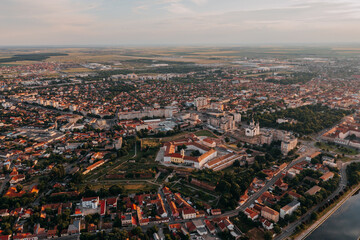 Obraz premium Aerial view of Oradea, Romania