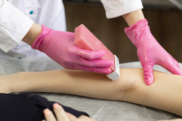 close up of a patient receiving a massage