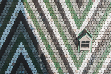 Colourful tiled rooftop in Vienna