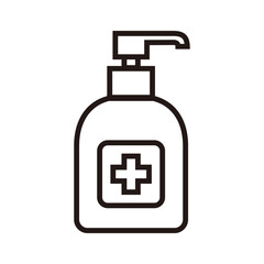 Hand sanitizer icon vector. Disinfection. Hand sanitizer bottle icon symbol