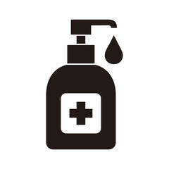Hand sanitizer icon vector. Disinfection. Hand sanitizer bottle icon symbol