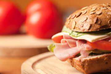 Sandwich with ham and cheese - 482643717