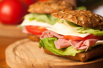 Sandwich with ham and cheese - 482643723