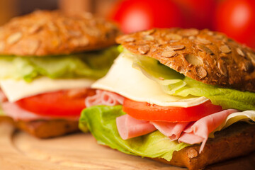 Sandwich with ham and cheese - 482643752
