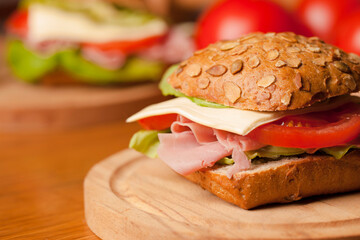 Sandwich with ham and cheese - 482643754