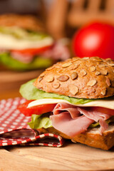 Sandwich with ham and cheese - 482643779