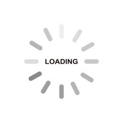 loading progress icon, load indicator sign, waiting symbol illustration