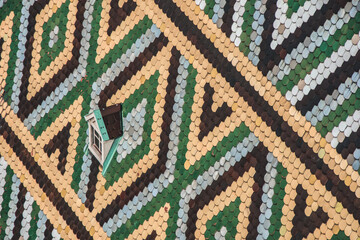 Colourful tiled rooftop in Vienna