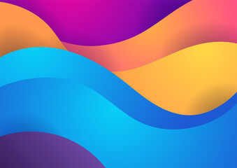 Wave gradient Abstract colorful geometric cover design background
