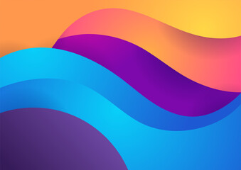 Wave gradient Abstract colorful geometric cover design background