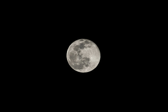 Full moon on night sky