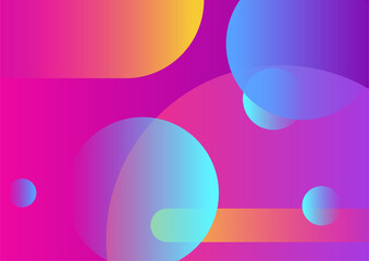 Modern colorful abstract geometric background. Minimal trendy geometric background. Presentation title slide design template with dynamic shapes composition.