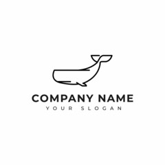 Whale logo vector design template