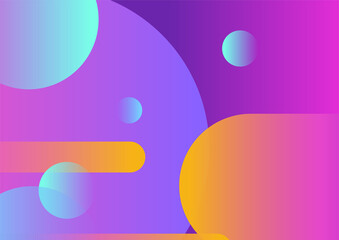 Modern colorful abstract geometric background. Minimal trendy geometric background. Presentation title slide design template with dynamic shapes composition.