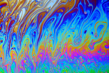 abstract background. macro photograph of the surface of a soap bubble
