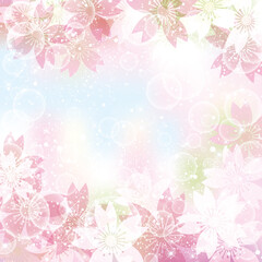 桜の花のシルエット背景