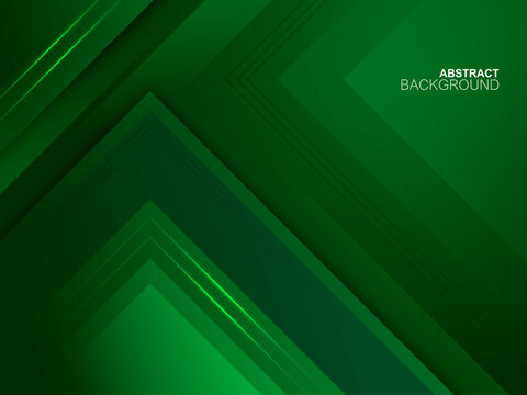 Modern Green Paper Cut Abstract Background