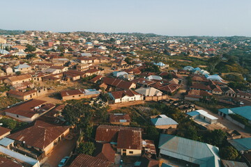 Fototapeta na wymiar Aerial Photo of a typical Northern Nigeria Community