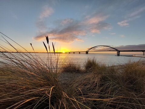 bridge at sunset