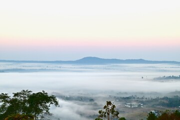 Sea of Mist During Sunrise at Khao Kho National Park