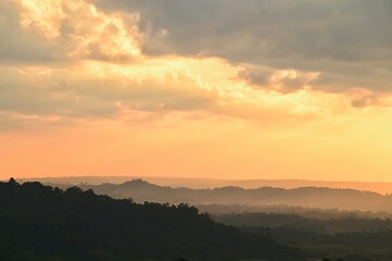 Scenery of Khao Kho During Sunset