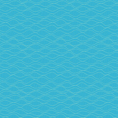 Nature abstract sea background blue waves modern seamless pattern.