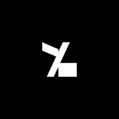 monogram y z simple logo design