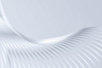 Fototapeta premium 3D rendered silvery white rolled up line textured background
