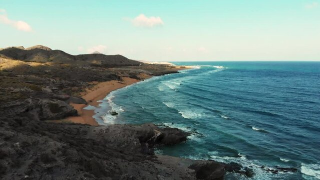 drone video in one of the best beaches of Murcia calblanque